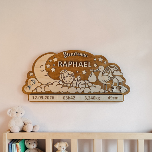 cadeau naissance bébé enfant chambre enfant décoration murale idée cadeau naissance garçon fille