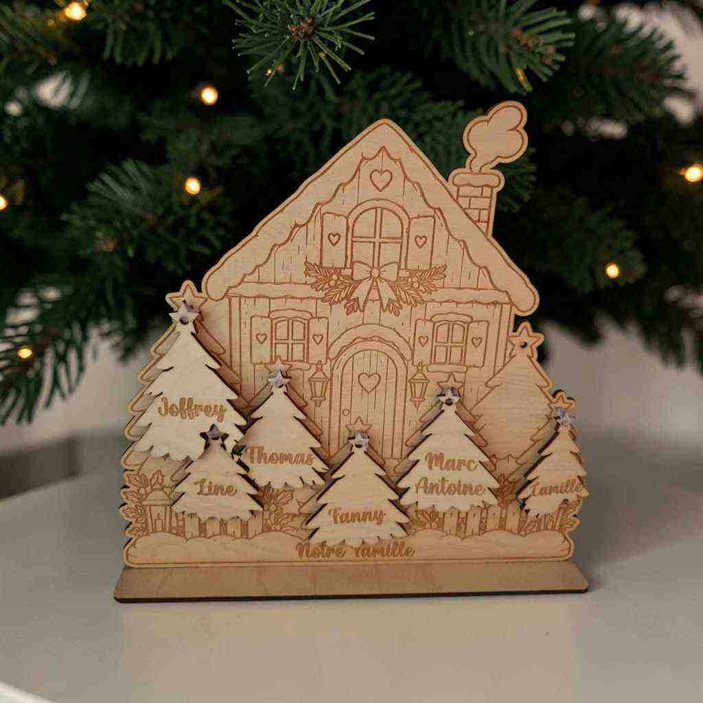 Décoration de Noël personnalisée famille