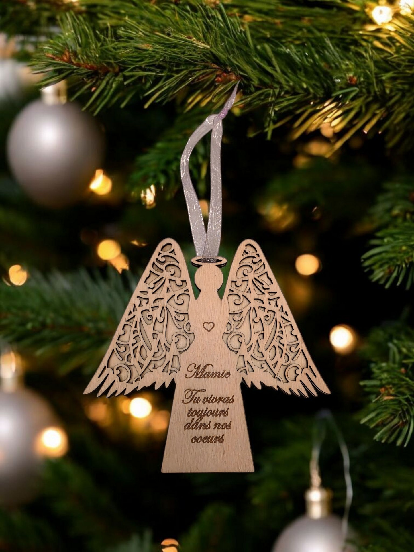 Décoration ange en bois