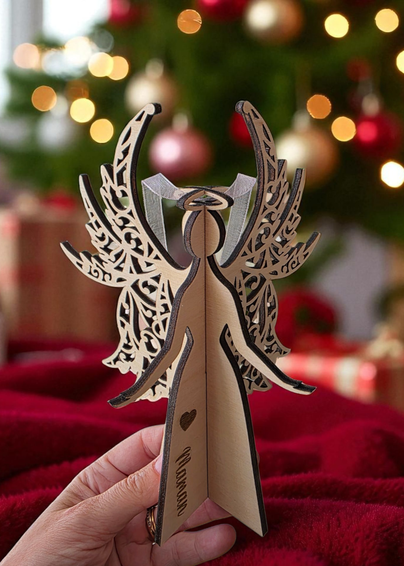 ange personnalise bois decoration 