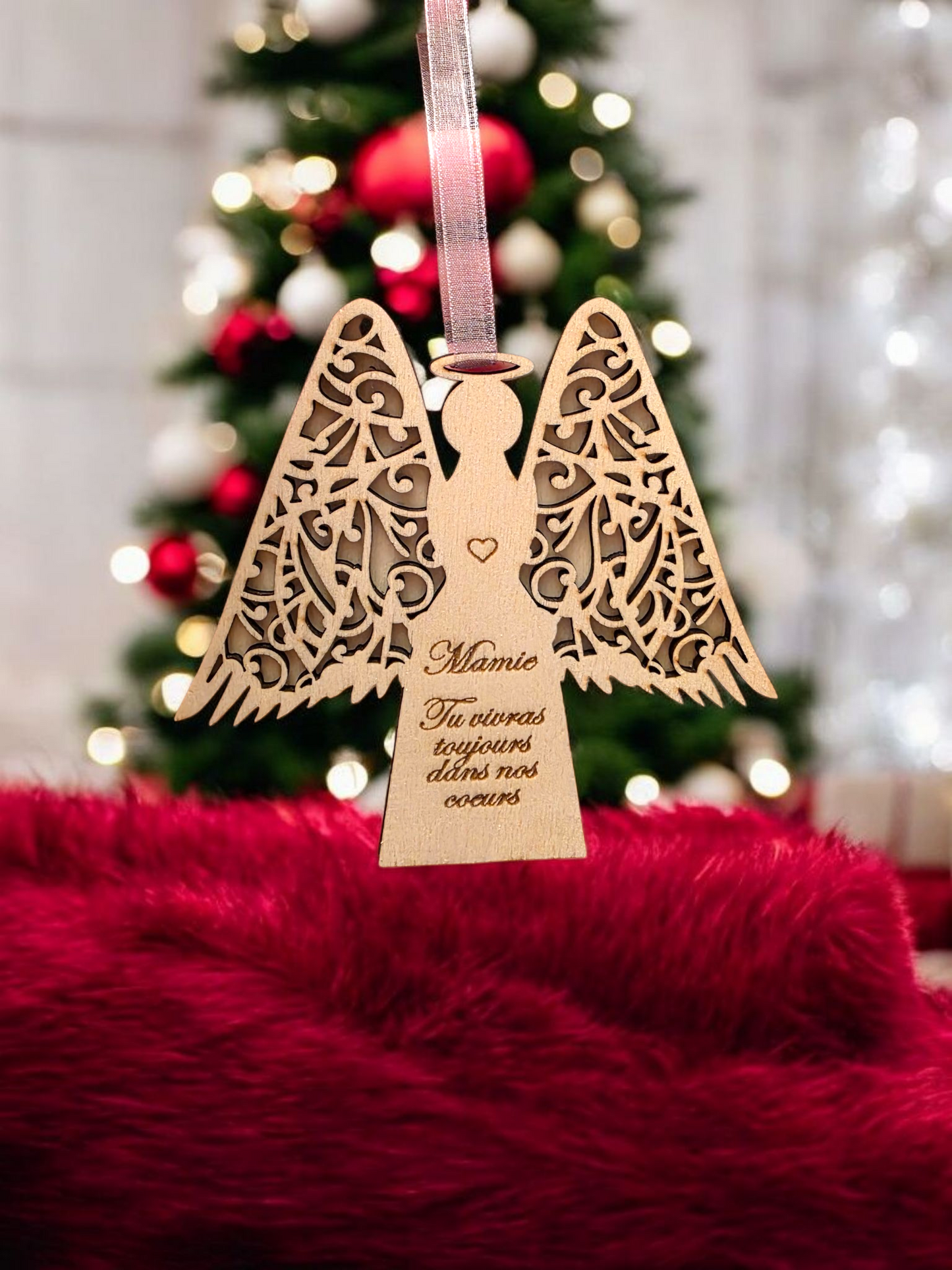 Décoration ange en bois