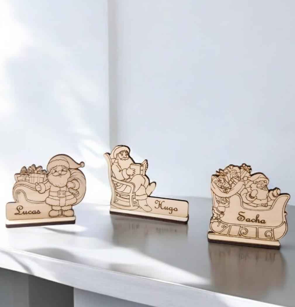 Marque-places Père Noël pour des fêtes enchantées - LIJO CREA