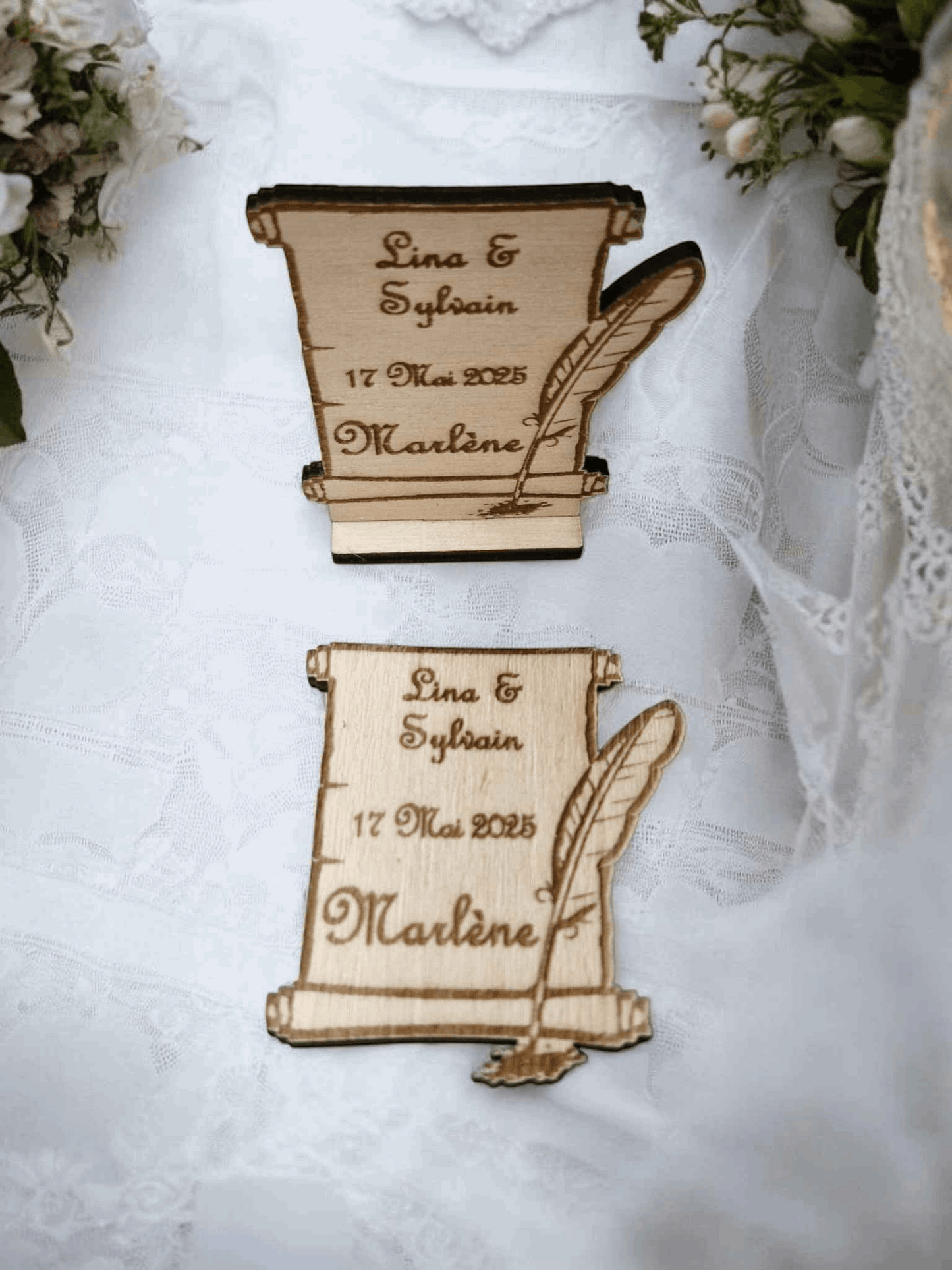 Marque-place Parchemin Élégant pour Événements Spéciaux - LIJO CREA