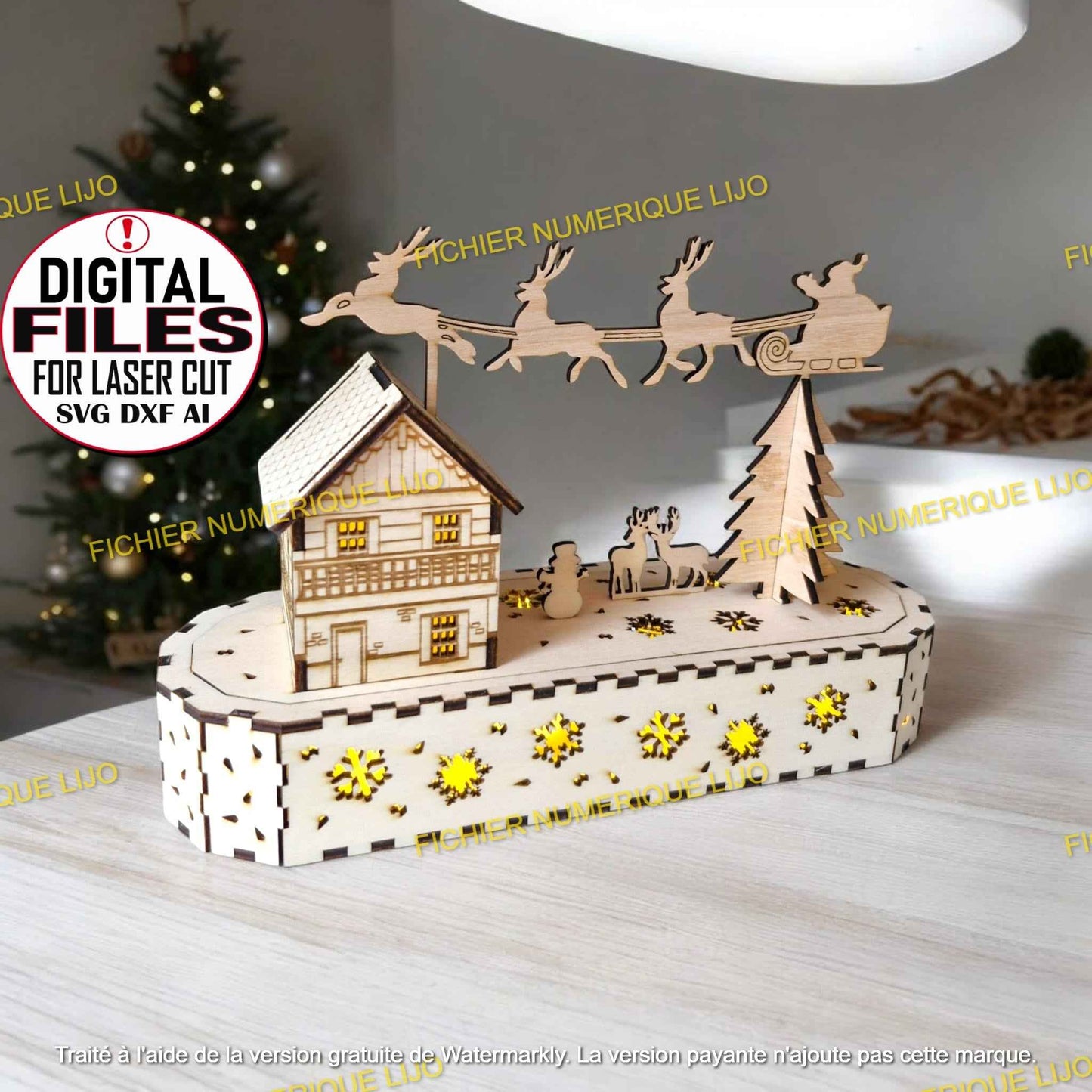 Boite de Noël décoration avec Fichier boîte Noël à télécharger - LIJO CREA