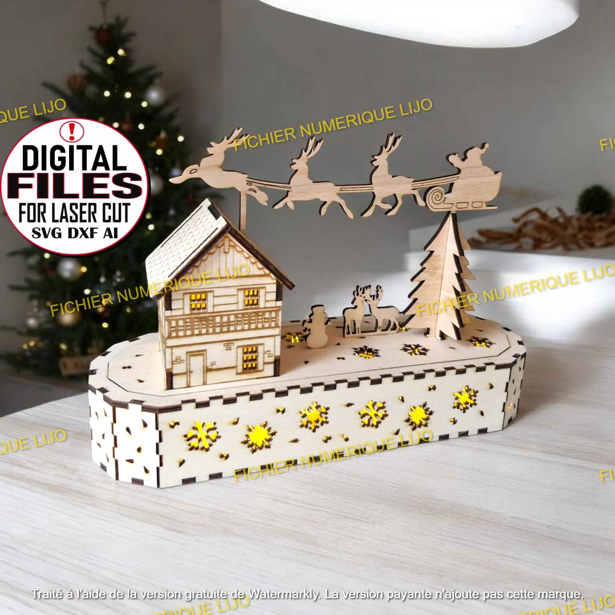 Boite de Noël décoration avec Fichier boîte Noël à télécharger - LIJO CREA