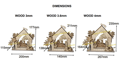 Fichier Laser Creche de Noel