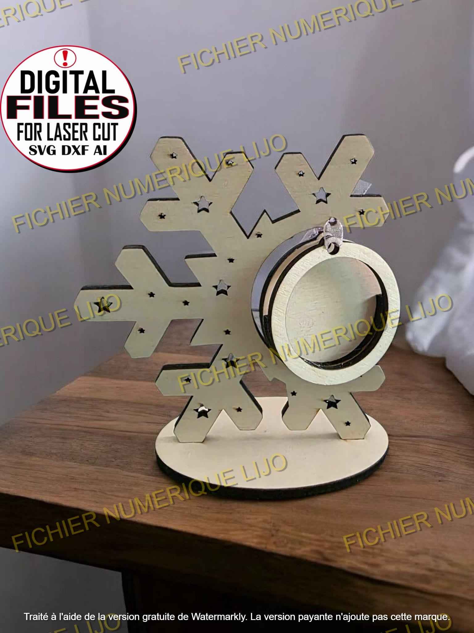 Fichier Laser Flocon de Neige