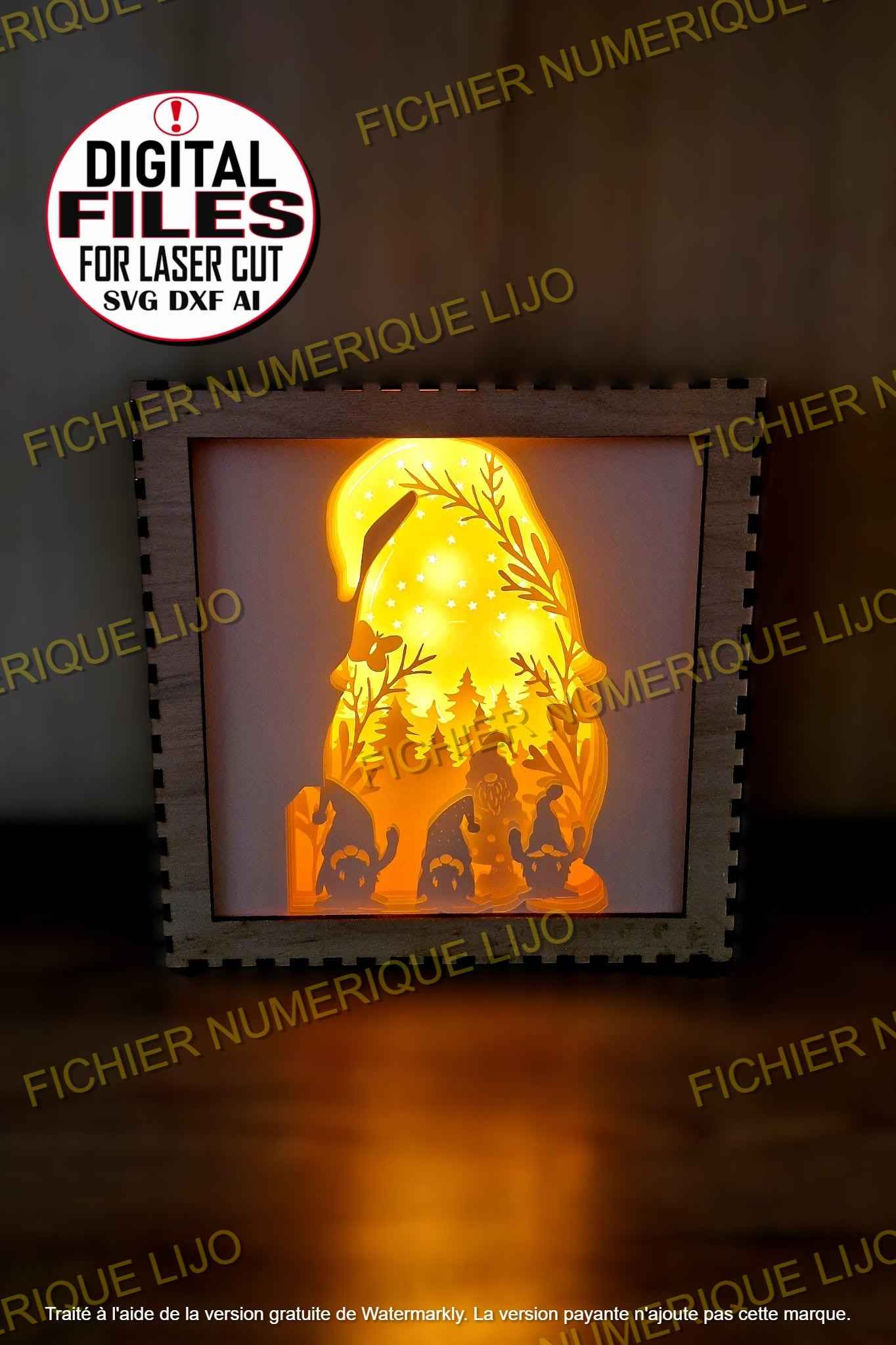 Fichier Lightbox Gnome de Noel