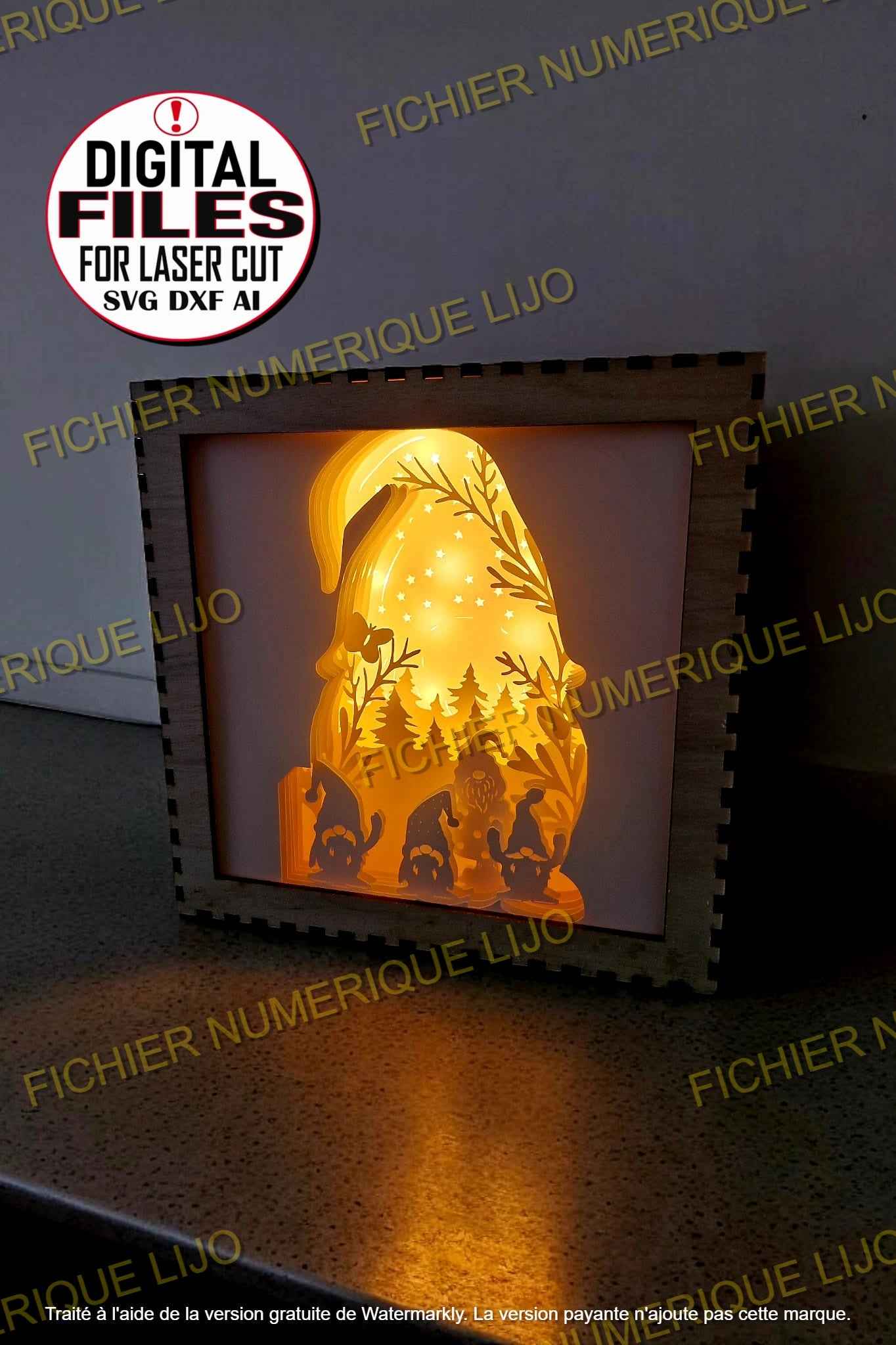 Fichier Lightbox Gnome de Noel