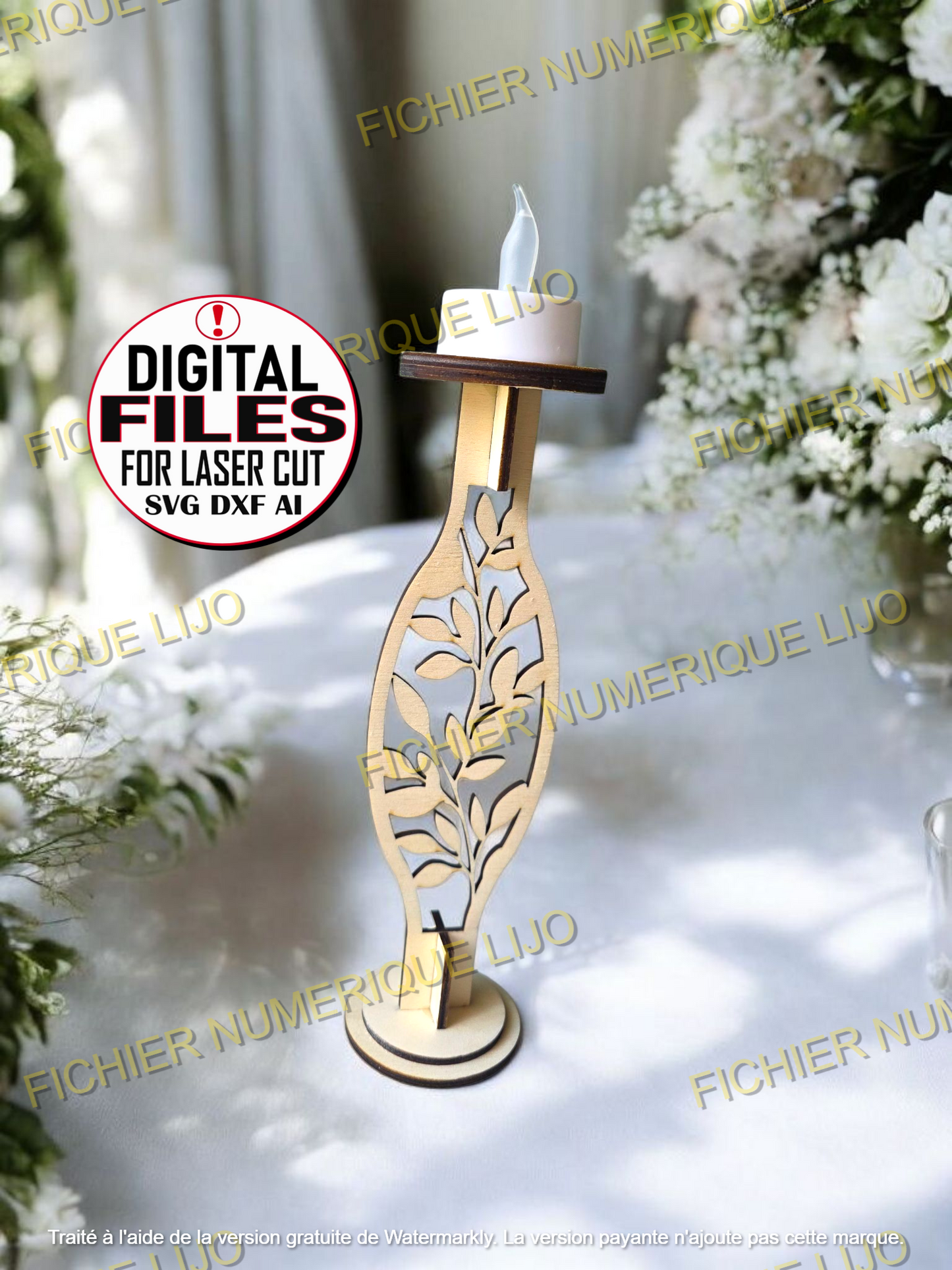 Fichier Bougeoir Feuille
