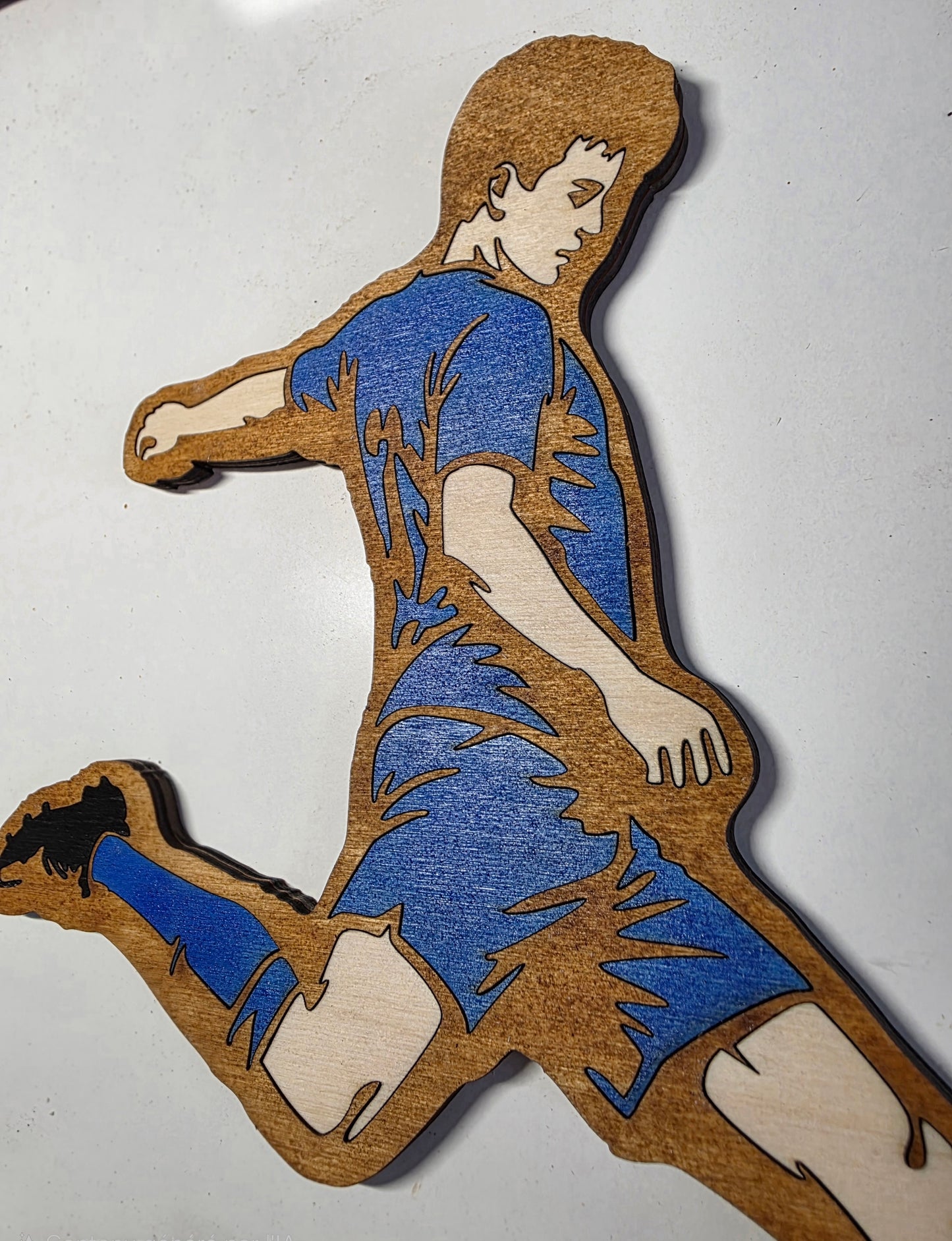 décoration murale footballeur football foot ballon décoration chambre enfant ado fan de foot coupe du monde personnalisé en bois