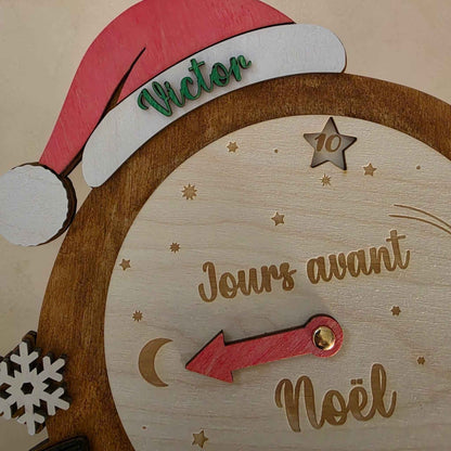 décompte de noël personnalisé compte à rebours de noël idée cadeau personnalisé original 