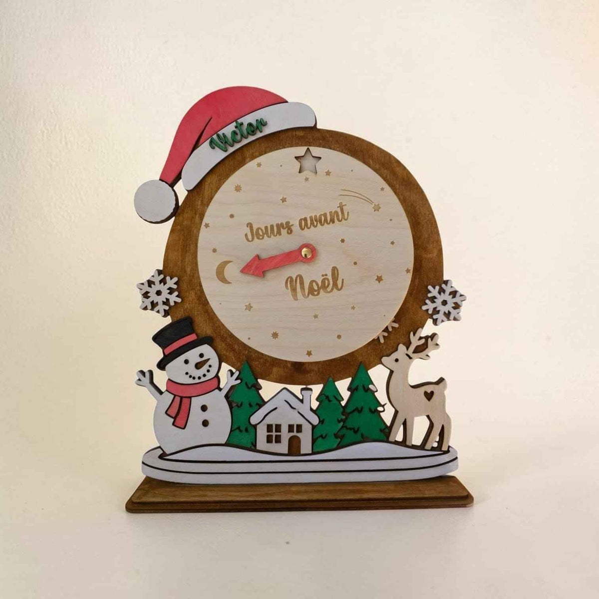 décompte de noël personnalisé compte à rebours de noël idée cadeau personnalisé original 