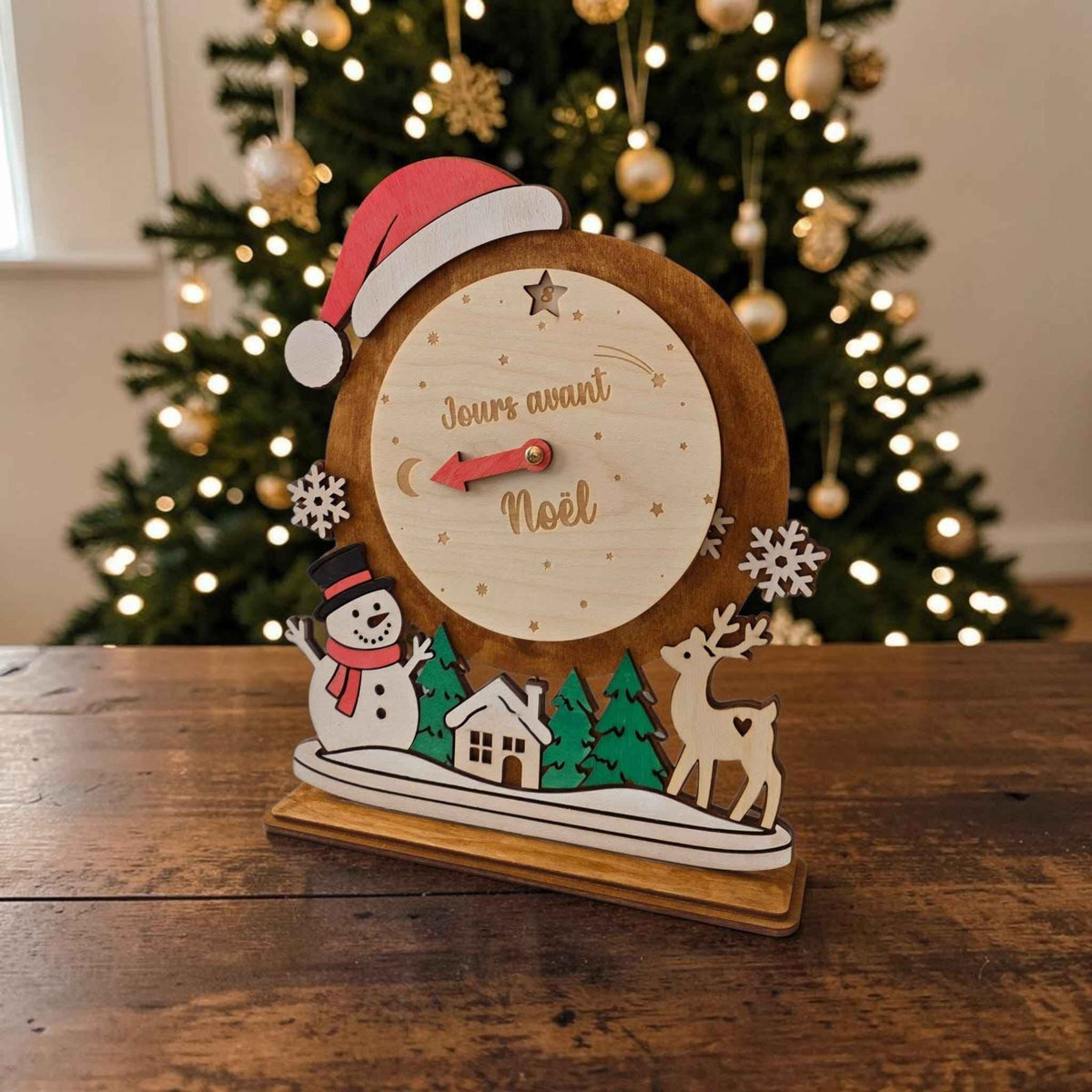 décompte de noël personnalisé compte à rebours de noël idée cadeau personnalisé original 