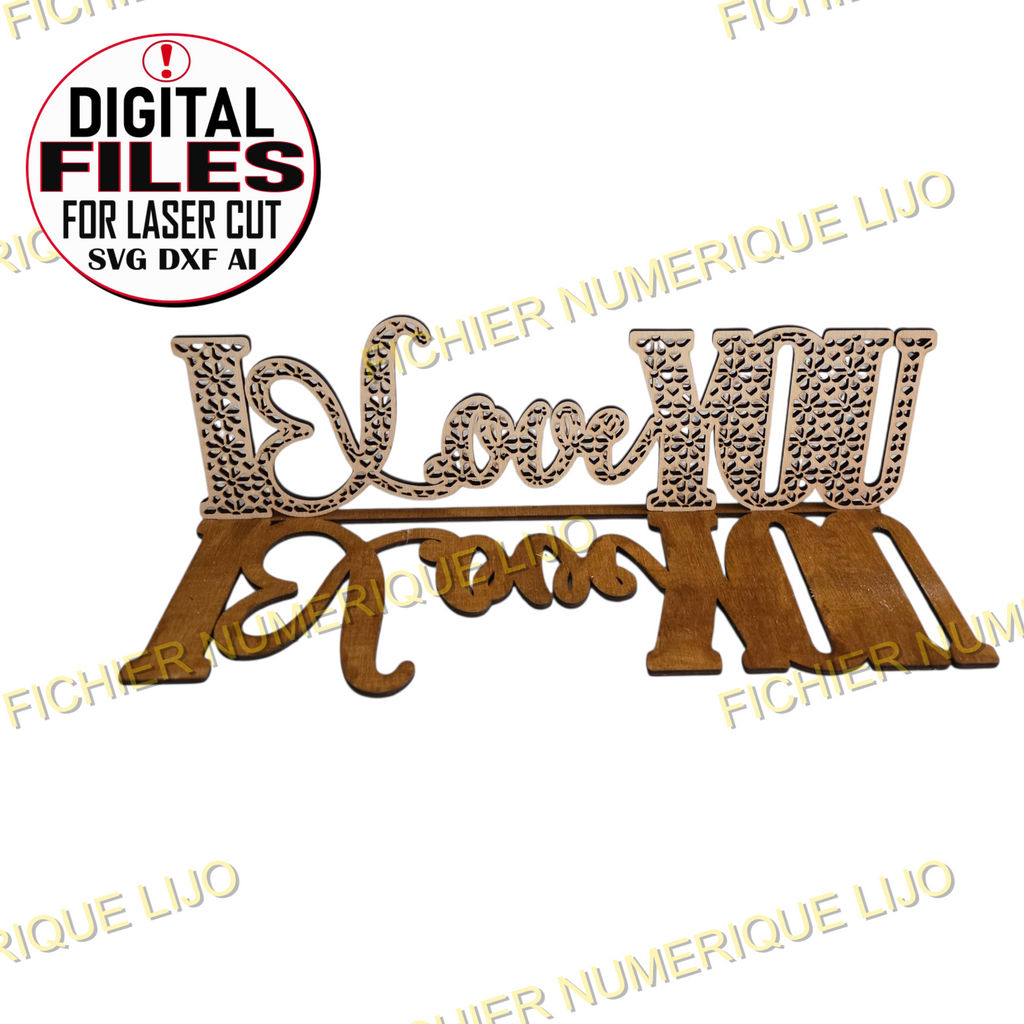 Fichier décoration I LOVE YOU