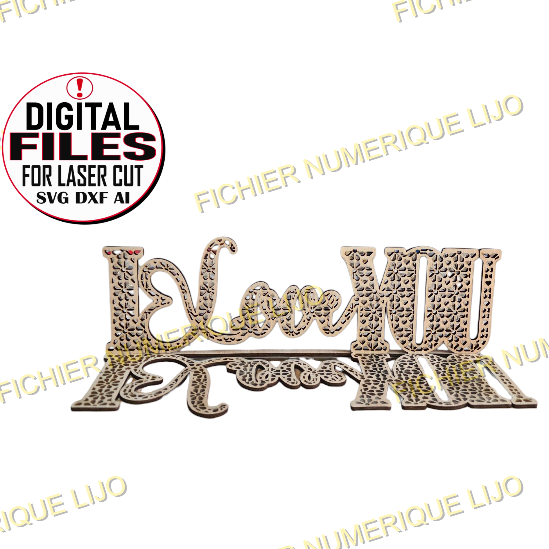 Fichier décoration I LOVE YOU