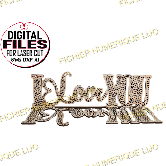 Fichier décoration I LOVE YOU