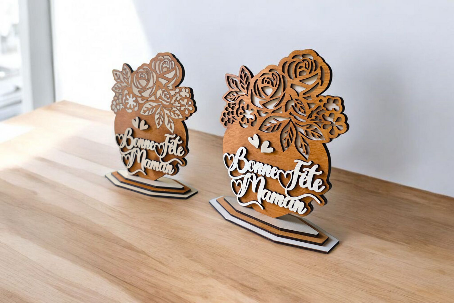 Decoration Florale en Bois Fete des Meres