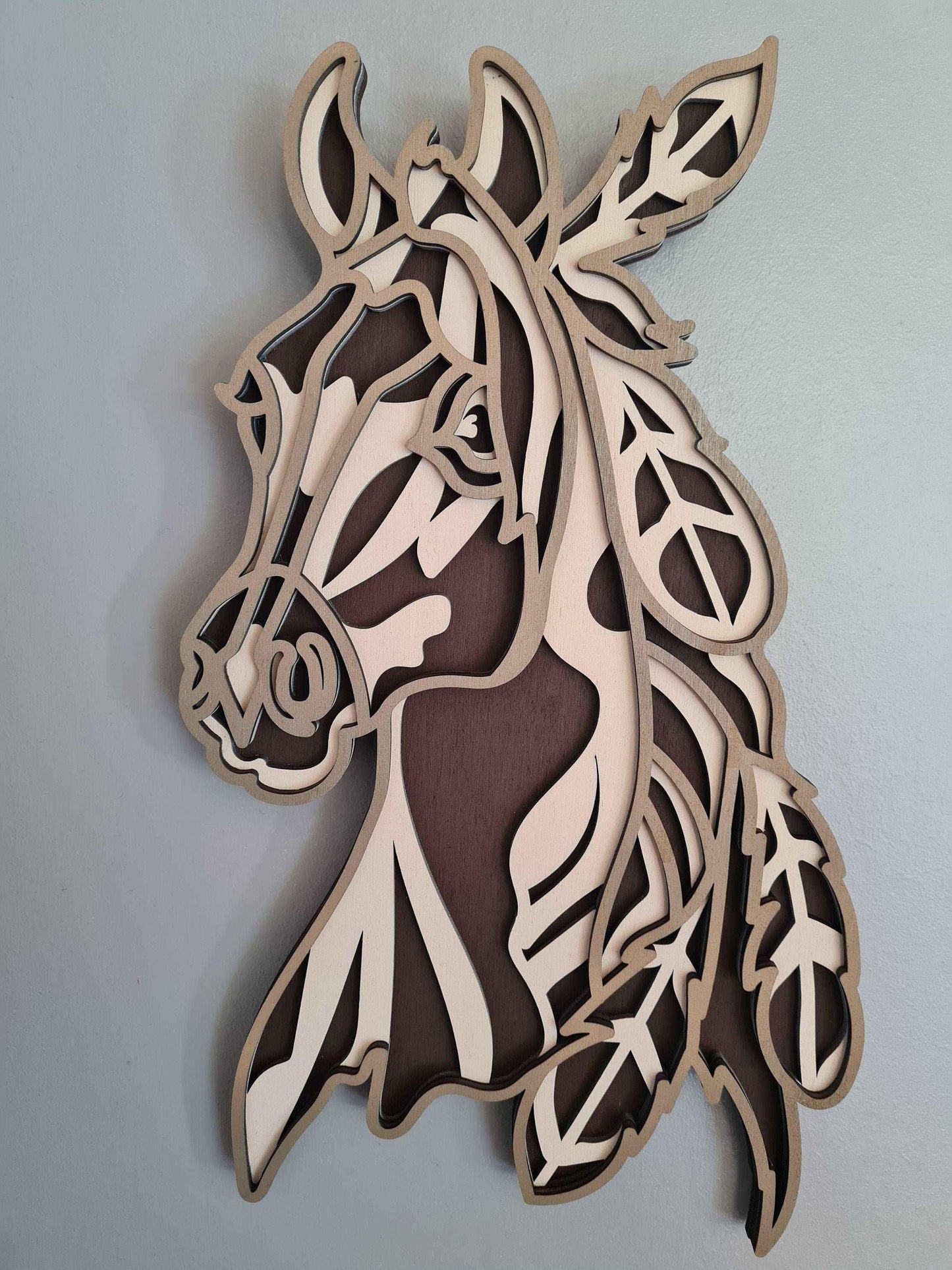 Décoration murale tête de cheval | Tête de cheval décoration murale élégante - LIJO CREA