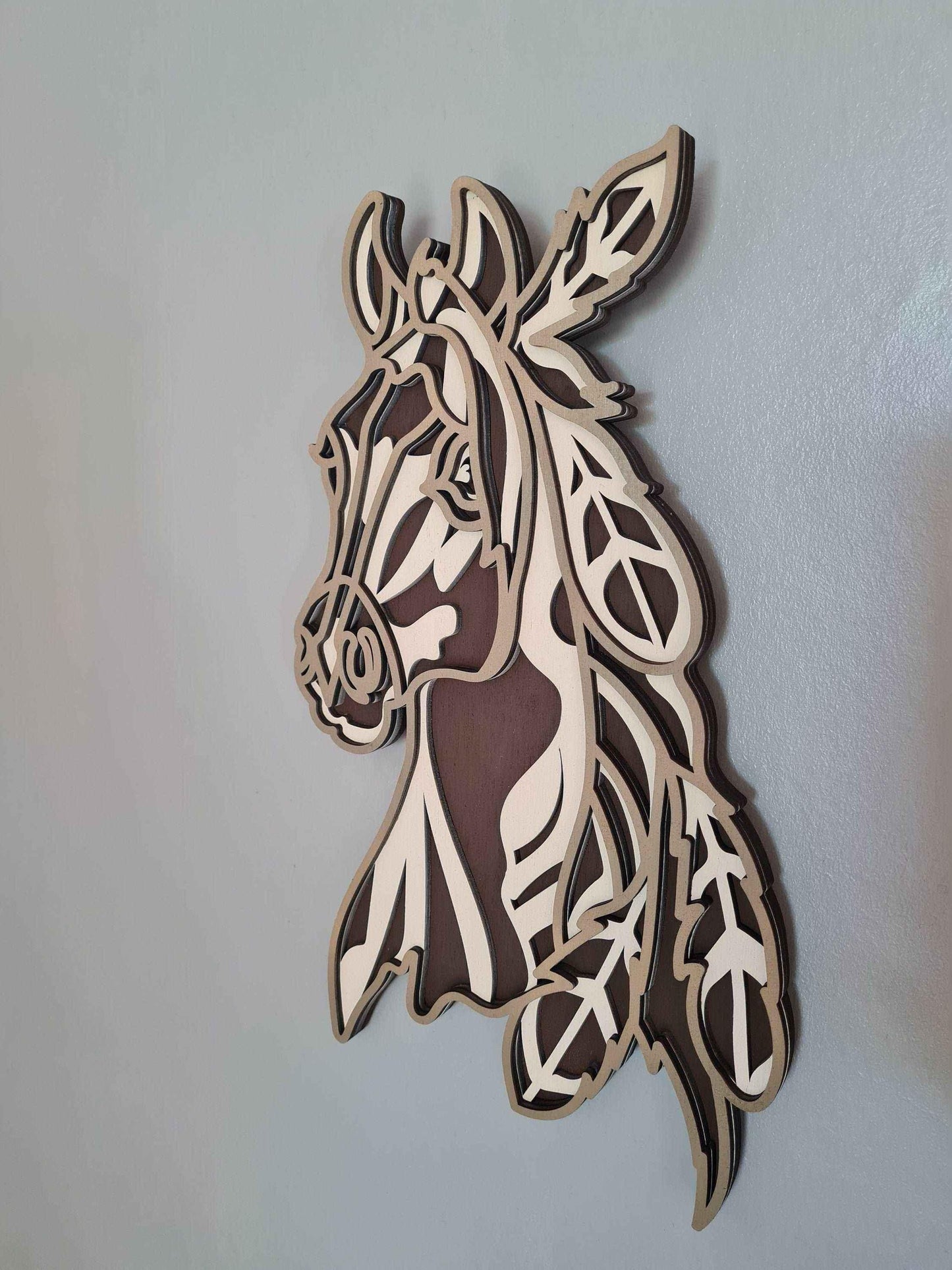 Décoration murale tête de cheval | Tête de cheval décoration murale élégante - LIJO CREA