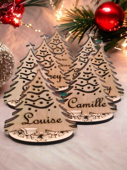 Marque-places sapin coeur pour une décoration festive élégante - LIJO CREA