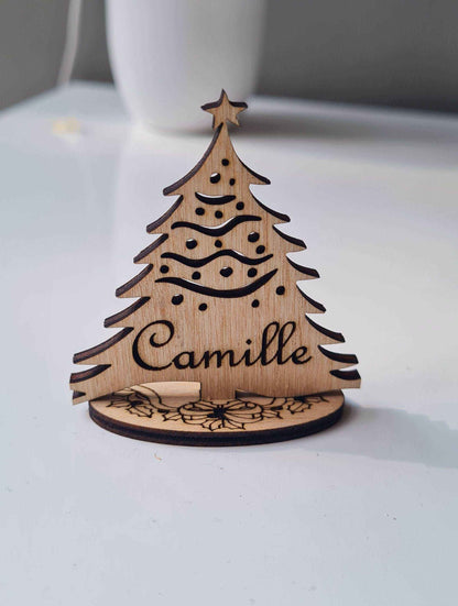 Marque-places sapin coeur pour une décoration festive élégante - LIJO CREA