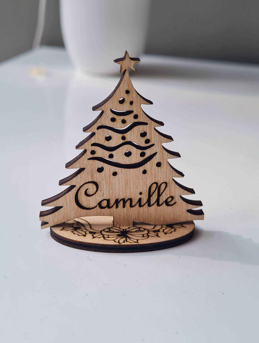 Marque-places sapin coeur pour une décoration festive élégante - LIJO CREA