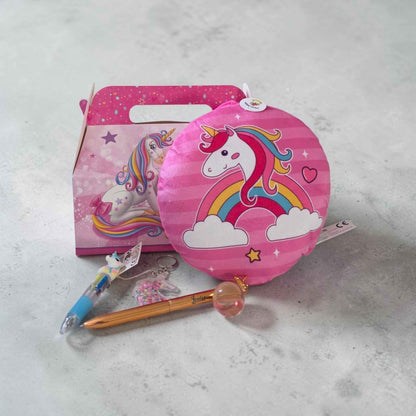 Coffret cadeau Licorne Coussin avec stylo personnalisé