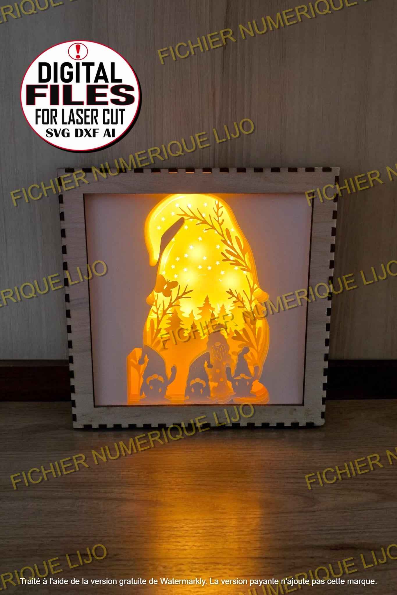 Fichier Lightbox Gnome de Noel