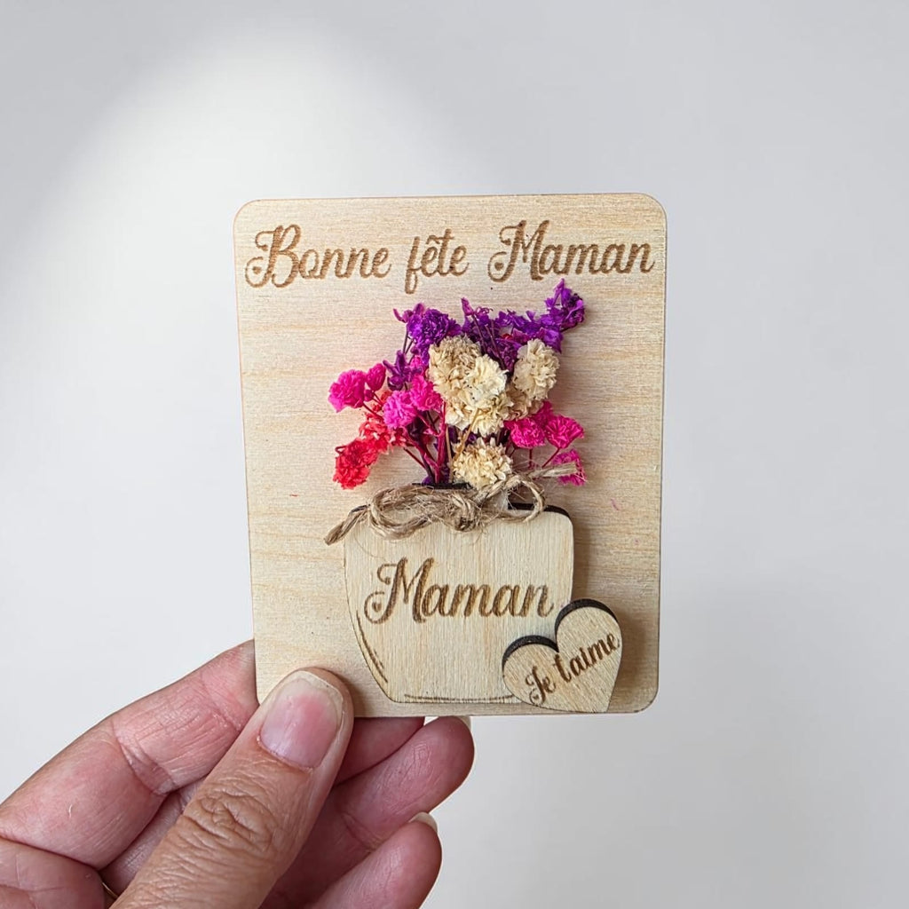 magnet fête des mères fleurs idée cadeau fête des mamies cadeau original bouquet fleurs