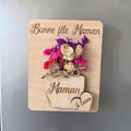 magnet fête des mères fleurs idée cadeau fête des mamies cadeau original bouquet fleurs