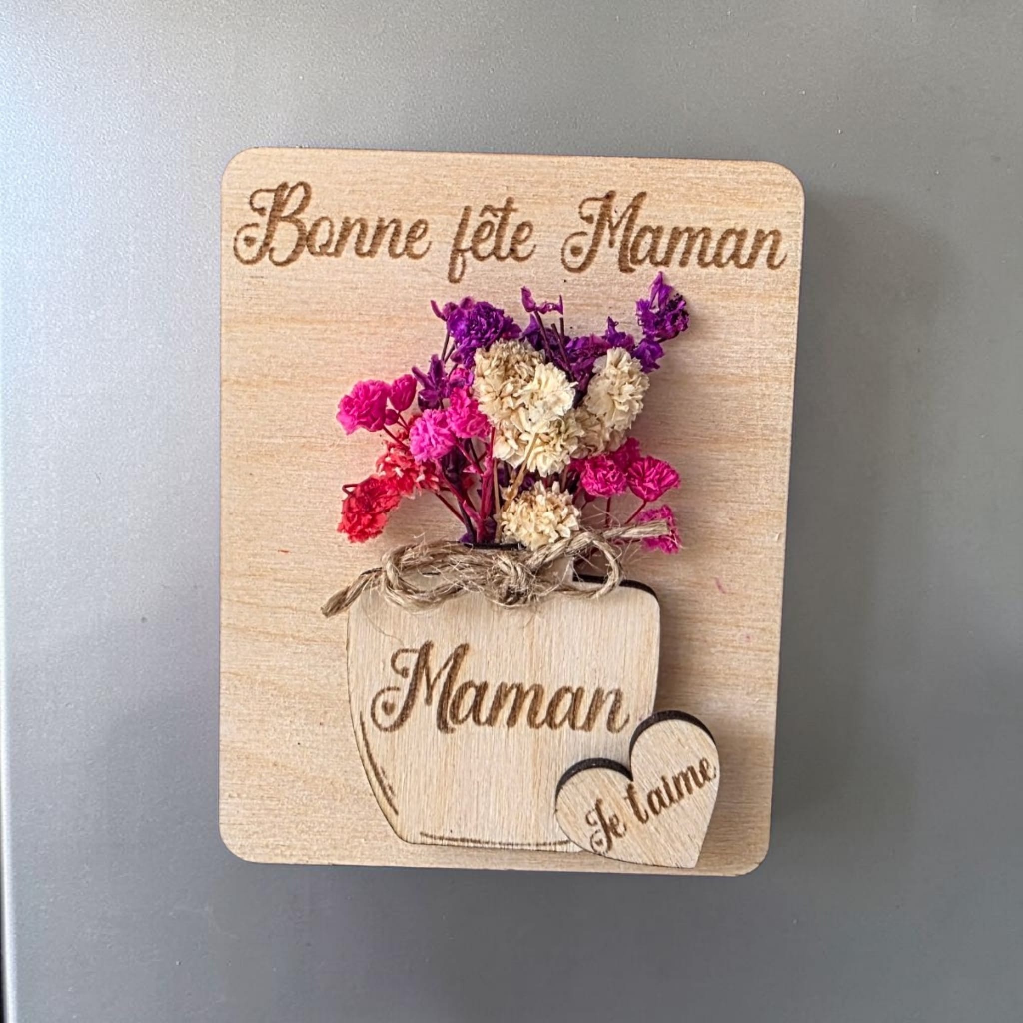 magnet fête des mères fleurs idée cadeau fête des mamies cadeau original bouquet fleurs