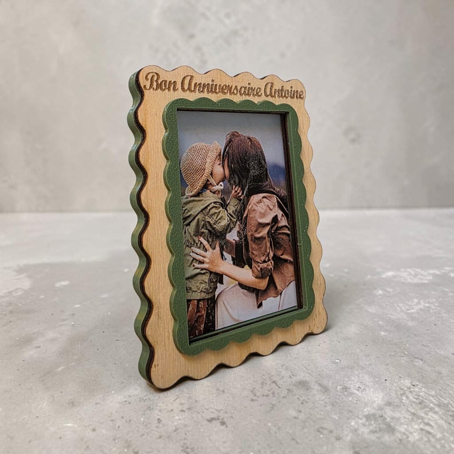 magnet cadre photo personnalisé gravé idée cadeau unique originale anniversaire fête noël