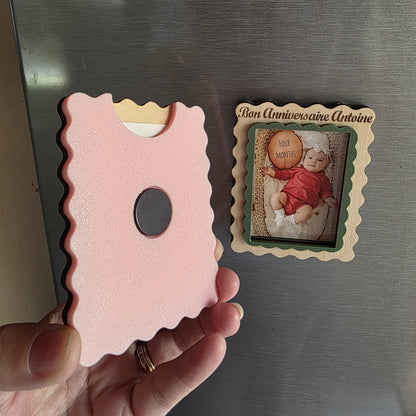 magnet cadre photo personnalisé gravé idée cadeau unique originale anniversaire fête noël
