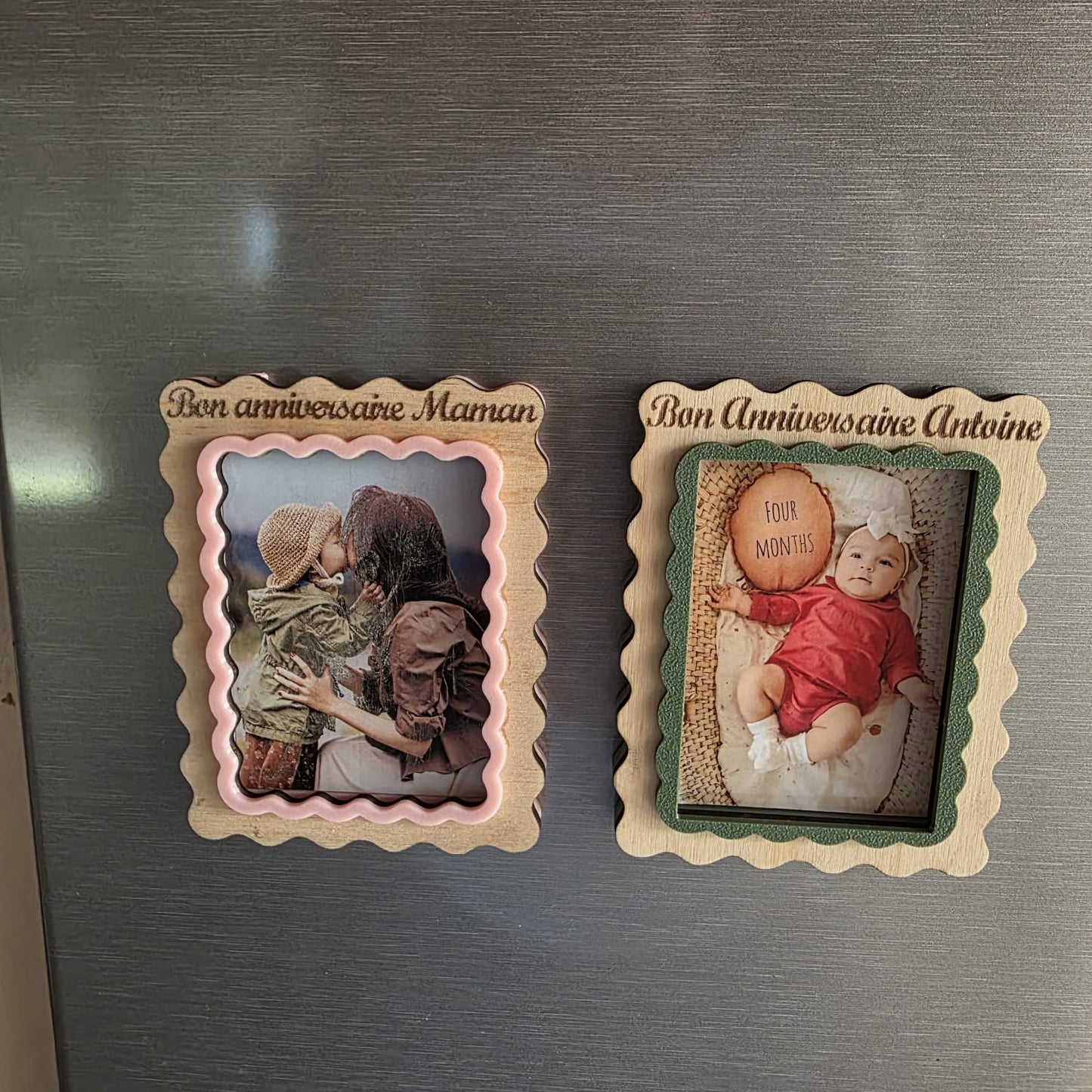 magnet cadre photo personnalisé gravé idée cadeau unique originale anniversaire fête noël