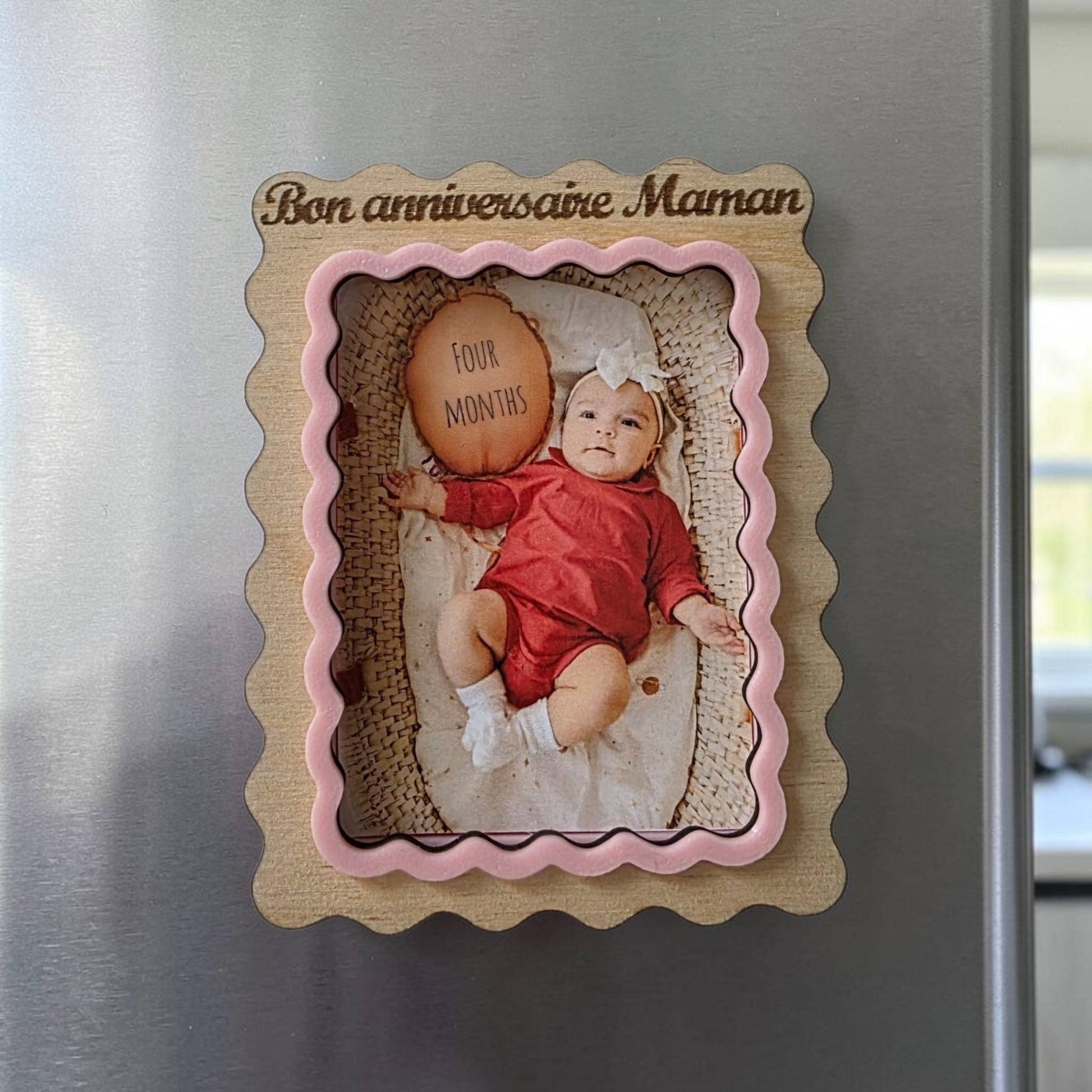 magnet cadre photo personnalisé gravé idée cadeau unique originale anniversaire fête noël