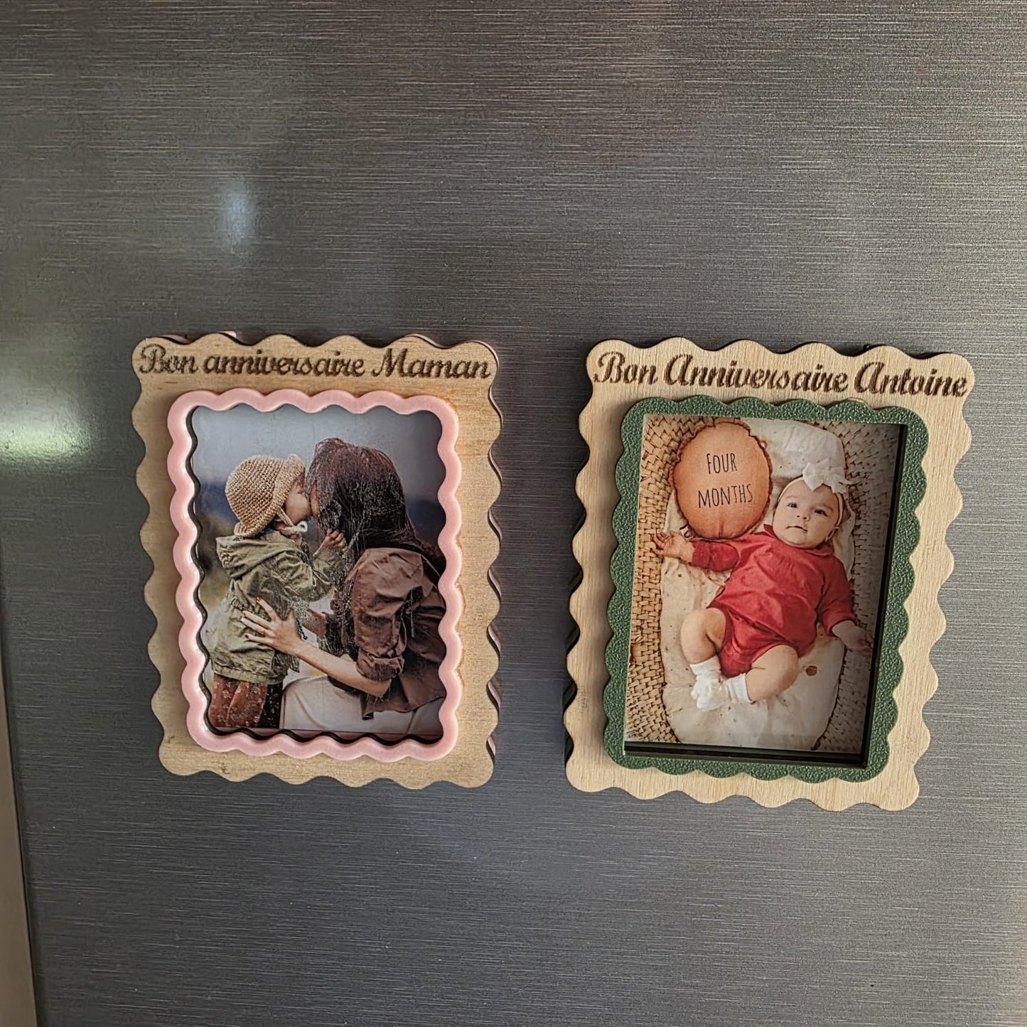 magnet cadre photo personnalisé gravé idée cadeau unique originale anniversaire fête noël