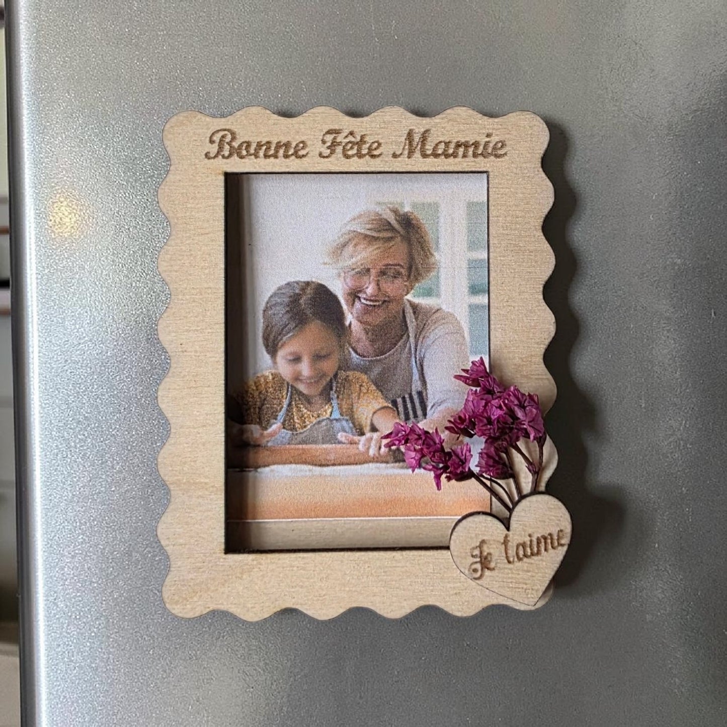 magnet cadre photo personnalisé fête des mères fête des pères mamie tata anniversaire cadeau original
