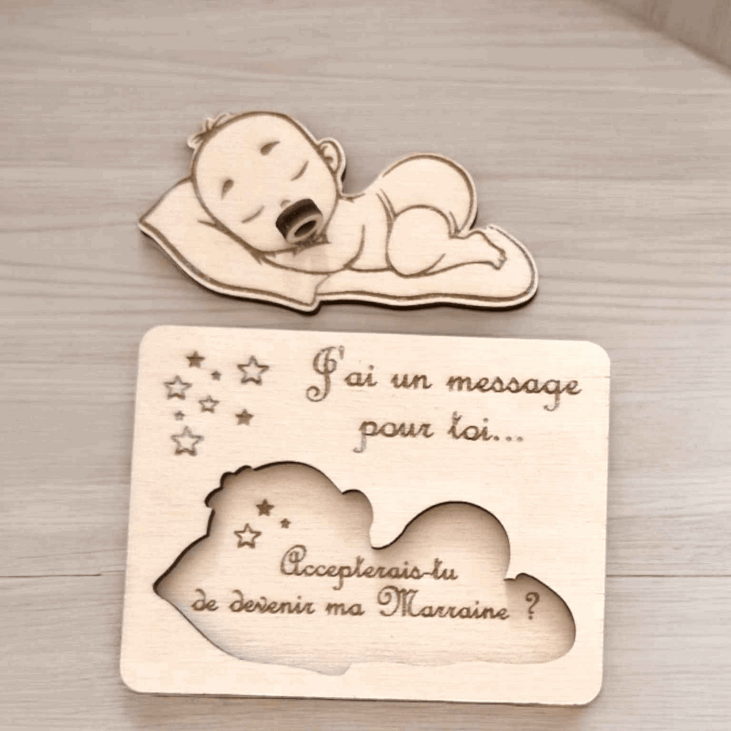 Magnet Baptême Parrain Marraine Personnalisé - Magnets Baptême Parrain Marraine Unique - LIJO CREA