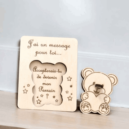 Magnet Baptême Parrain Marraine Personnalisé - Magnets Baptême Parrain Marraine Unique - LIJO CREA