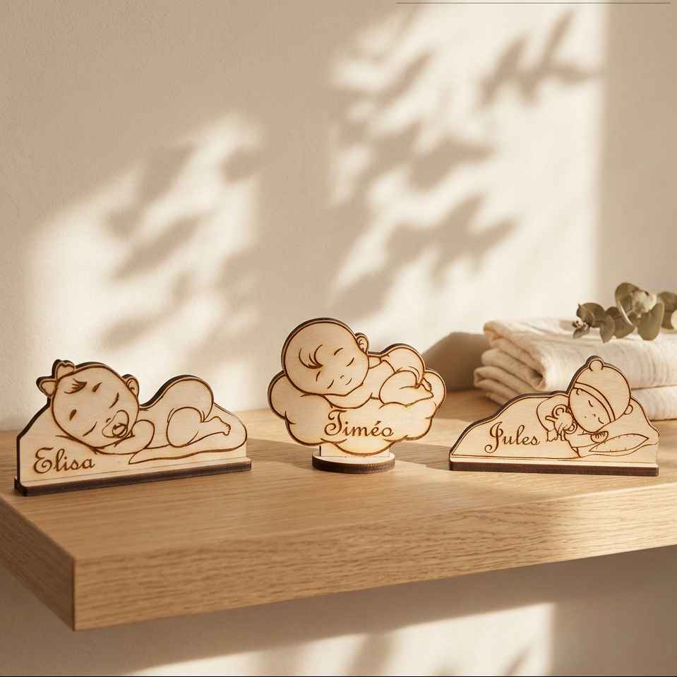 marque place bébé pour baptême communion naissance décoration table de fête