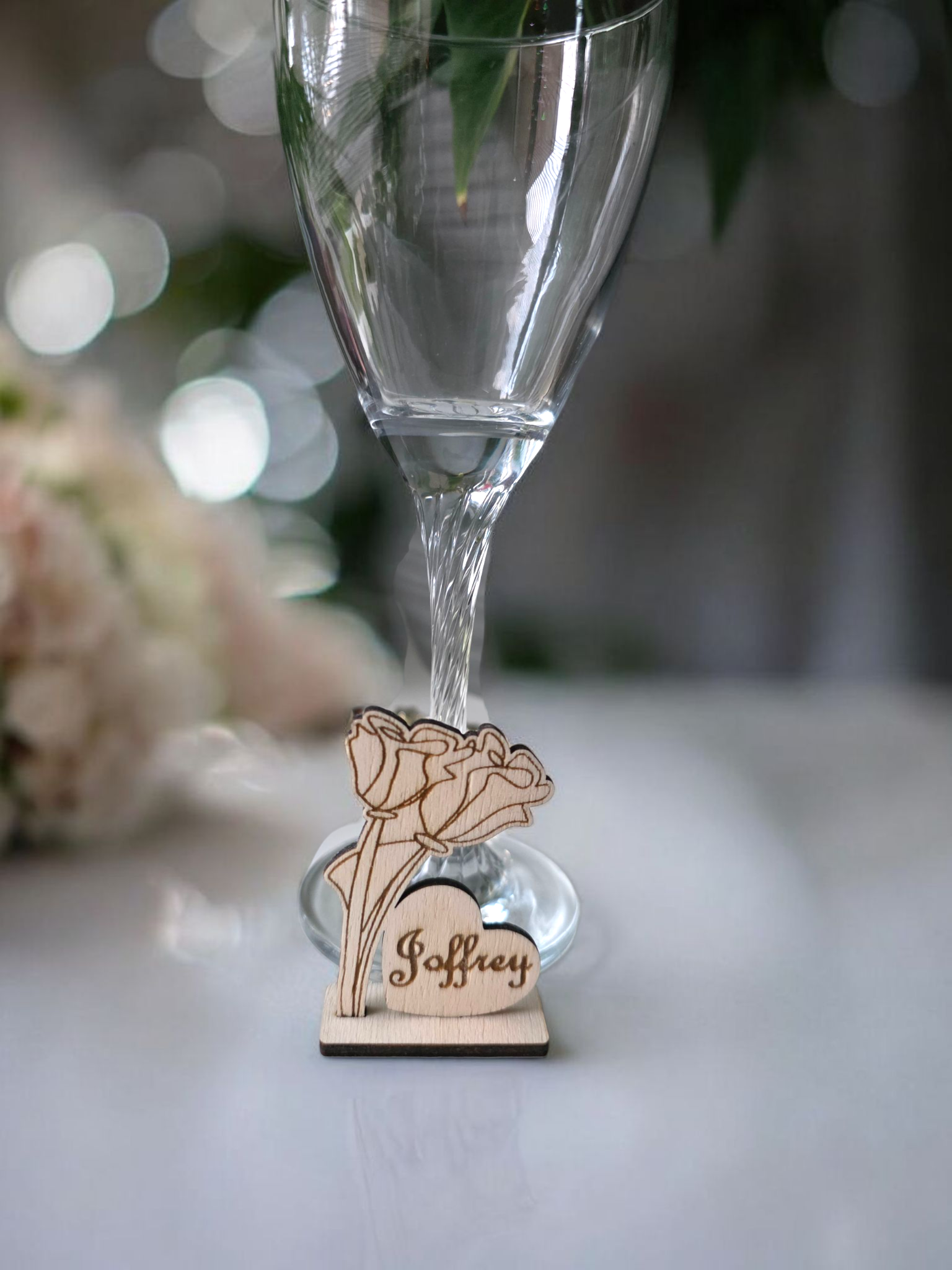 decoration table mariage bois