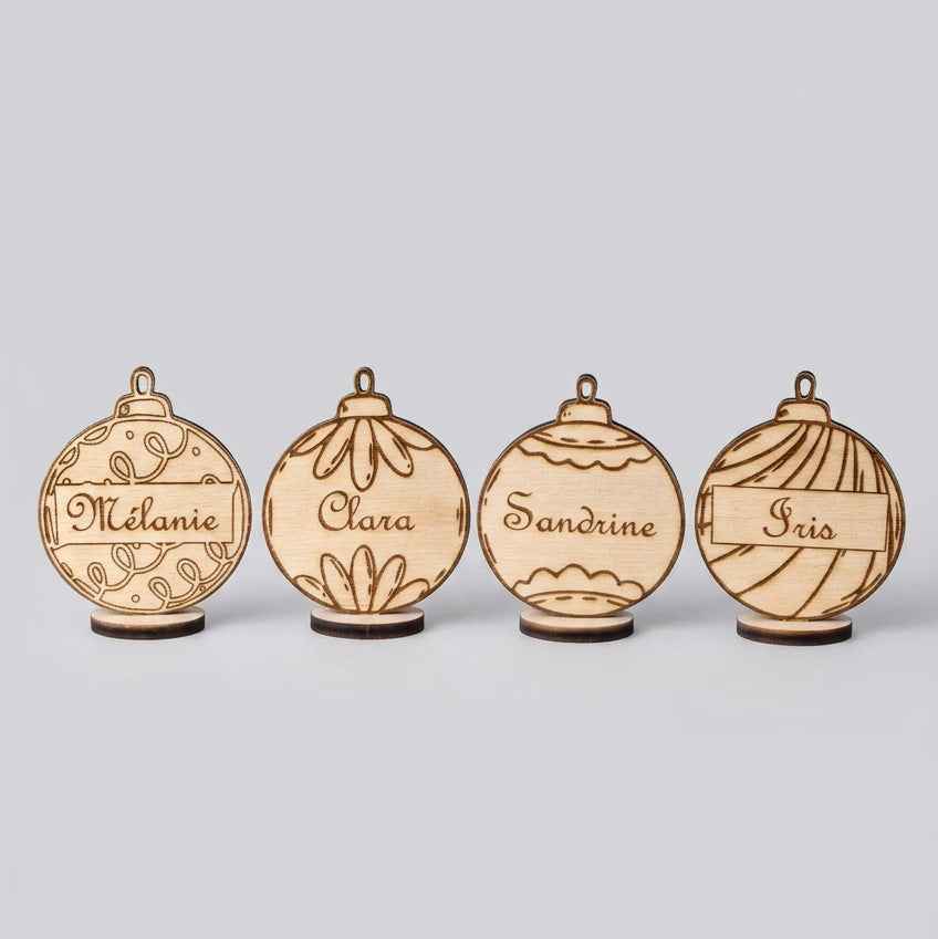 Marque place  Boule de Noël personnalisés pour vos fêtes - LIJO CREA