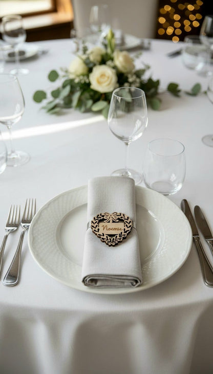 marque place coeur mariage anniversaire personnalisé
