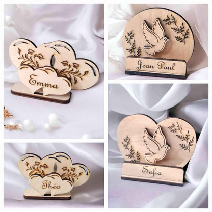 Marque-places Coeur mariage - Mariage élégants et personnalisés - LIJO CREA