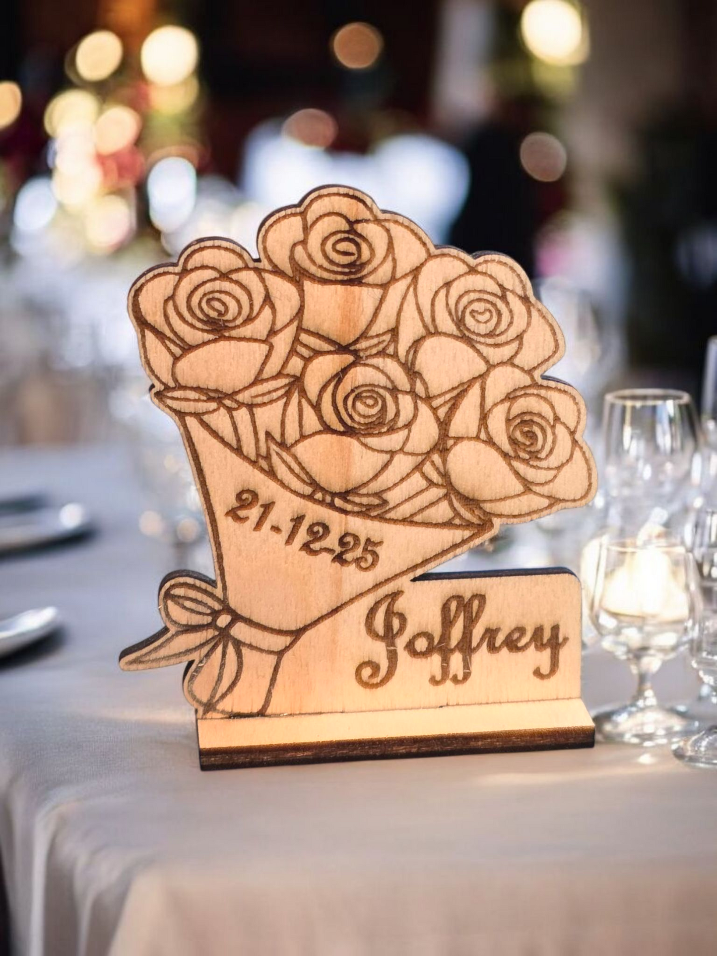 marque place bois rose mariage