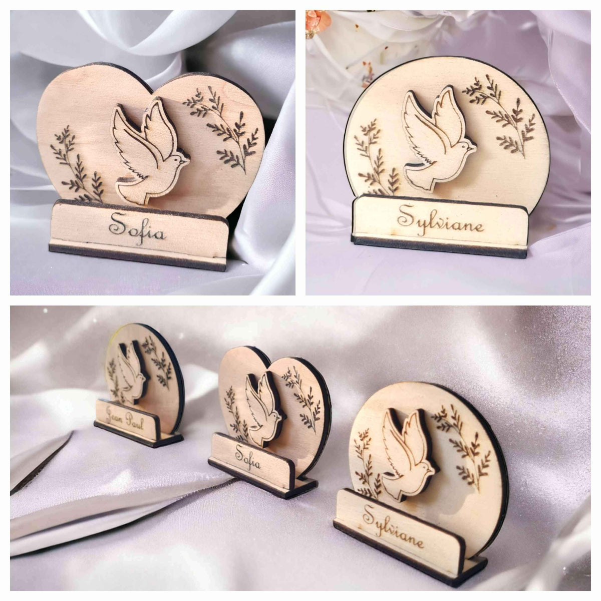 Marque-places Coeur mariage - Mariage élégants et personnalisés - LIJO CREA
