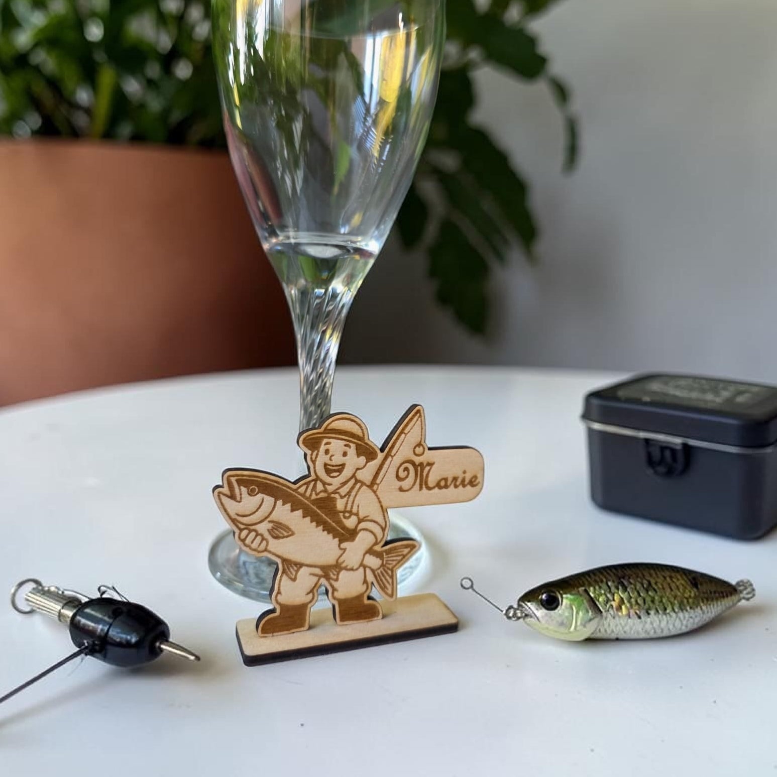 marque place pêcheur pêche poisson déco table fête des pères 