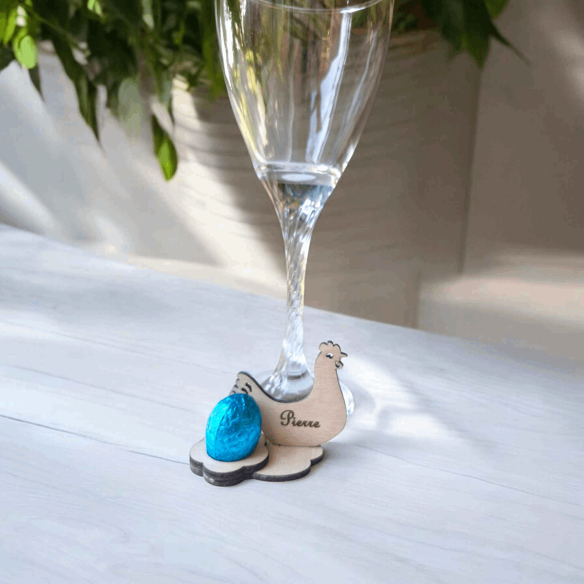 Marque-place Pâques poule pour une décoration festive - LIJO CREA