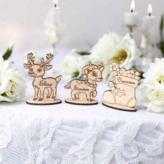 Marque-place Renne Noël pour vos Fêtes de Fin d'Année - LIJO CREA